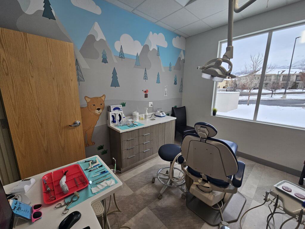 Treatment room at Pediatric Smiles & Braces in Orem, UT.